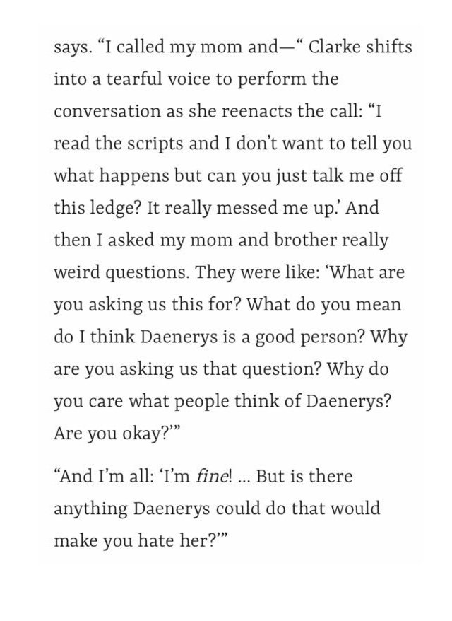targarcyn's tweet photo. FUCK THE WRITERS. if this has been planned for daenerys all along why couldn't they tell emilia? this is so heartbreaking i can't imagine what she was going through reading those horrible scripts #gameofthrones https://t.co/o3nBaZIcdU