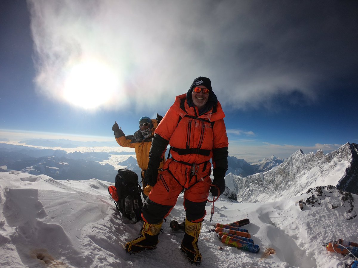 Kenton Cool (@kentoncool) on Twitter photo At 03.15 on the 16th May Dorjee Glygen, Kam Dorjee, Tenzing Sherpa and Michael Lavelle stood on top of the world!! Obviously at that time it’s dark so this is a shot on the way down.....oh and I was there too!!
Thanks to all that made it happen
<a href="/LandRover/">Land Rover Discovery</a> <a href="/EverestToday/">Everest Today</a> <a href="/Team_BMC/">British Mountaineering Council</a> At 03.15 on the 16th May Dorjee Glygen, Kam Dorjee, Tenzing Sherpa and Michael Lavelle stood on top of the world!! Obviously at that time it’s dark so this is a shot on the way down.....oh and I was there too!!
Thanks to all that made it happen
<a href="/LandRover/">Land Rover Discovery</a> <a href="/EverestToday/">Everest Today</a> <a href="/Team_BMC/">British Mountaineering Council</a>