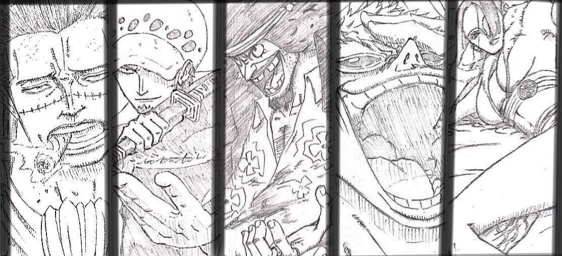 はらけんし お絵描きvtuberハラケン على تويتر 縦割りってやっぱりかっこいいですね ワンピース イラスト