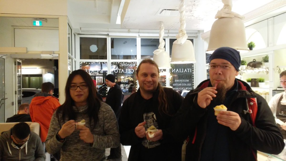mwlauthor's tweet image. The few. The brave. The ones who had fourths on the #BSDCan gelato crawl.