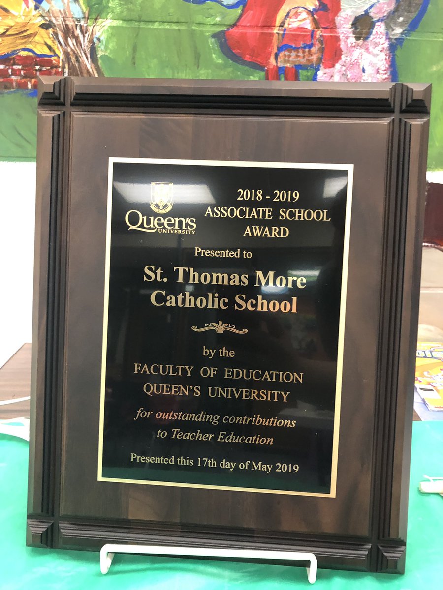 alcdsb_sttm's tweet photo. What an amazing honour! Thank you @QueensEduc for naming us Associate Elementary School of the Year. It has been a blessing to mentor so many fantastic new teachers! #sttmdiscipleship #sttmscholarship #sttmstewardship https://t.co/UcKqtHxnfZ