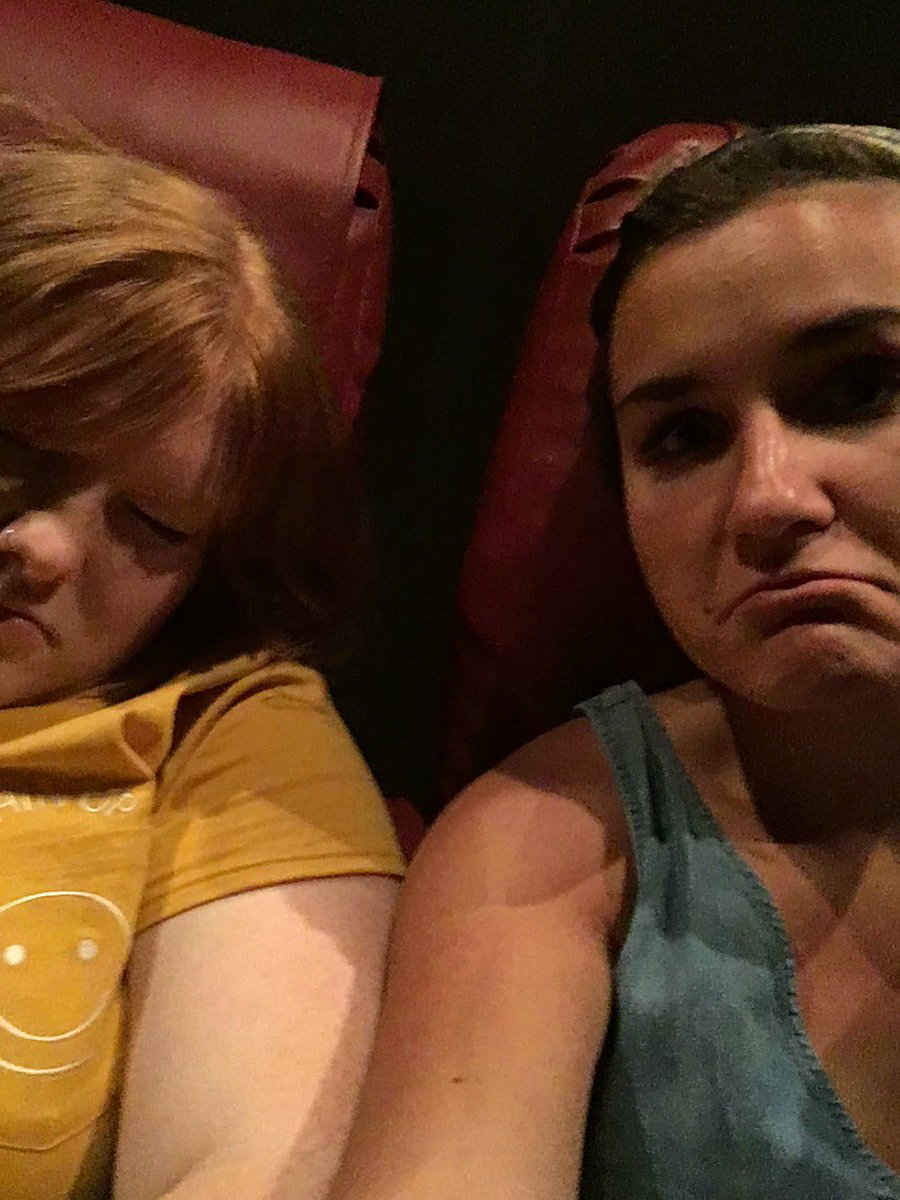 ReagsFleming's tweet photo. Terrible lighting, terrible moods. Bought @Booksmart tix for early release, but the projector was kaput. 😭 
#OliviaWildepleasesavetheday https://t.co/duB30M8MDn