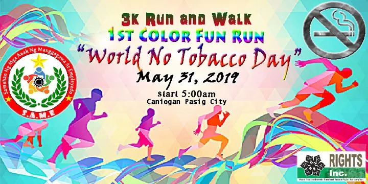 cynthiaesquillo's tweet photo. Join us on World No Tobacco Day, May 31, in Pasig City
#TaxTobaccoToTheMax https://t.co/Rm9wlKMawb
