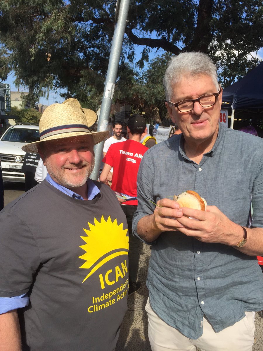 Great to catch up with the incomparable ⁦<a href="/DavidMarrTweets/">David Marr</a>⁩ #AusVotes2019 #icansenate
