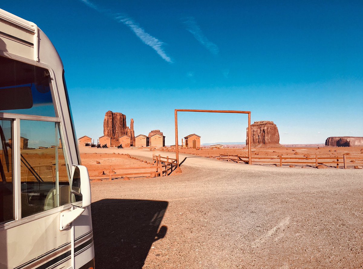 The view from our campsite at Monument Valley. 
<a href="/VisitTheUSA/">Visit The USA</a> #Shotoniphone #USATravel