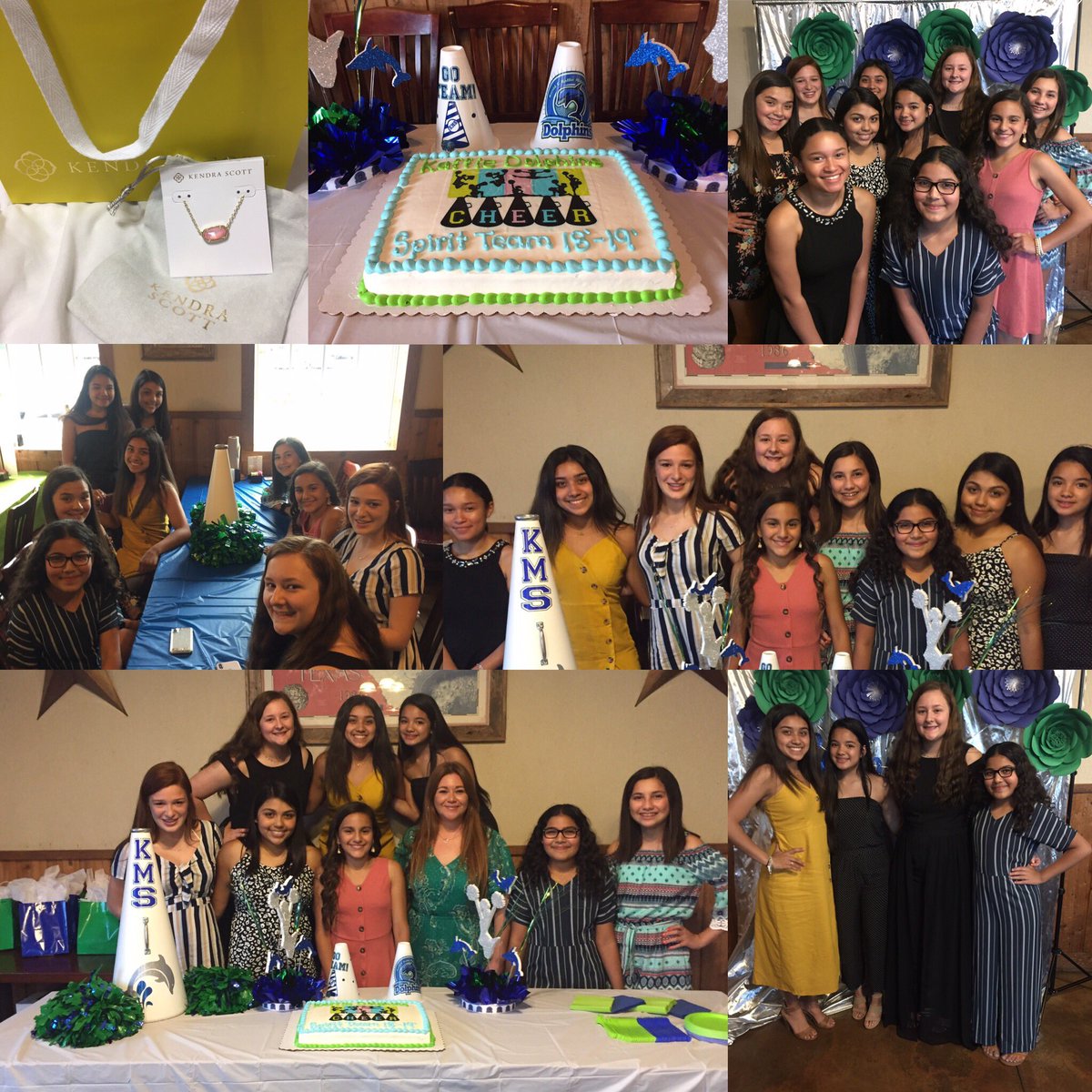 DebraAGarcia2's tweet photo. We had our cheer 📣 banquet tonight and it was a success! I am going to miss my 8th grade girls. I absolutely love my gift the girls got for me 😊❤️🐬#wearekaffie #kaffiespiritteam #kaffiems https://t.co/J4X6I0aPKE