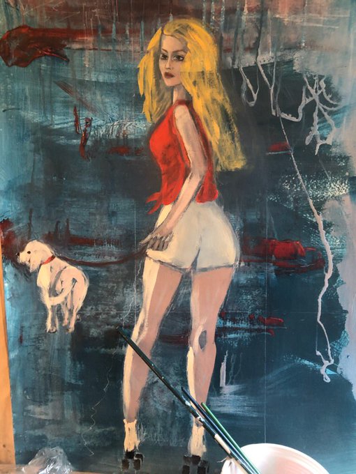 Finally painting again, I&rsquo;ve been so busy with other things lately 🏃🏼&zwj;♀️💨 Here&rsquo;s my little Cali girl