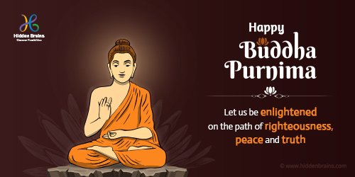HiddenBrains's tweet photo. Hidden Brains family sends heartfelt wishes on Buddha Purnima. Let this day take away darkness and herald an era of peace and contentment.  #Buddha https://t.co/jIk7ULtBCY