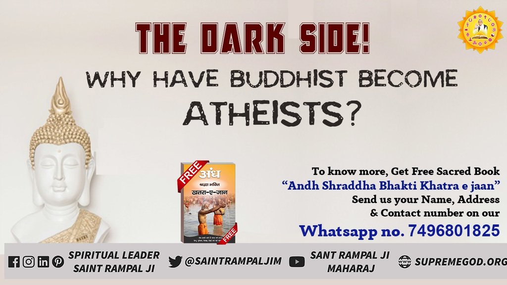 Mewada14's tweet photo. #BuddhaPurnima The dark side to buddha!
Was buddha an atheist?
What was wrong with his practice? https://t.co/CXtiPpg7kZ