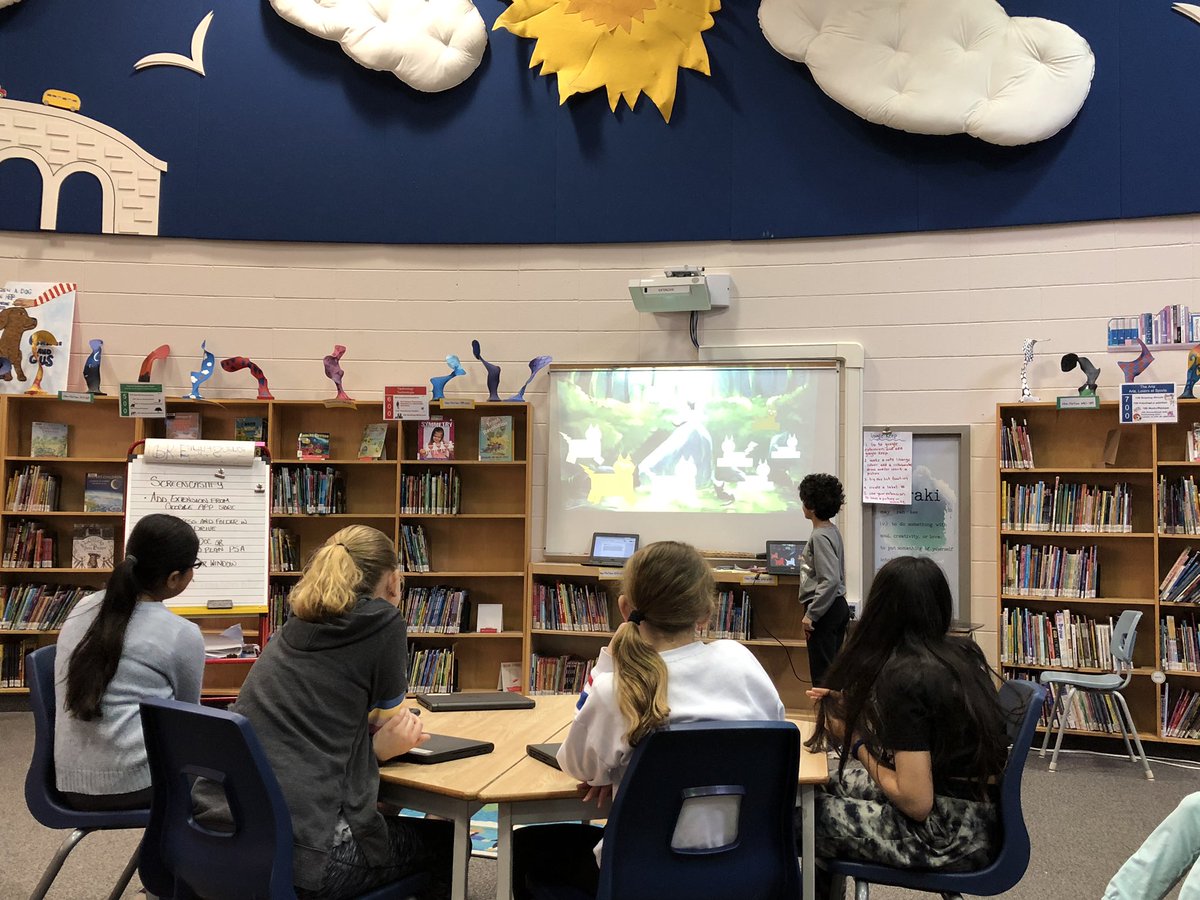 TrusteeJoanna's tweet photo. Great innovation & creativity @HeritageGlenPS: from Gr 5/6s using stop motion animation for their literacy project to kindergarten students coding with Ozbots & Chatterpix. @InnovationGnome was impressed! #TryShifting https://t.co/5q1NzPjLtR