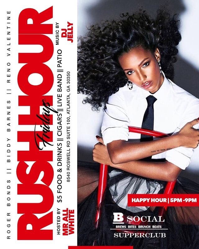 PlumEventsATL's tweet photo. Reposted from @bsocialsupperclub -  Last week we kicked off this experience ⭕️RUSH HOUR⭕️ the After Work SOCIAL HOUR...
- - -
🔴No Need to go home after work loosen that 👔.. wear you party 👗 to work on fri..🔴
- - - 
We kick off at 5pm pull up and 🔺Ciroc🔺 https://t.co/MtgM91D7QT