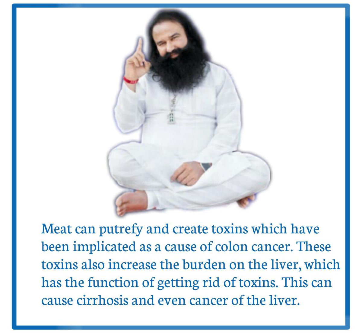 RaikaRidhi's tweet photo. #VegDietIsHealthDelight Saint dr.@Gurmeetramrahim  ji insan tells us the power of veg n the harmful effects of non veg🙏🙏🙏 https://t.co/X31x3ENs6D