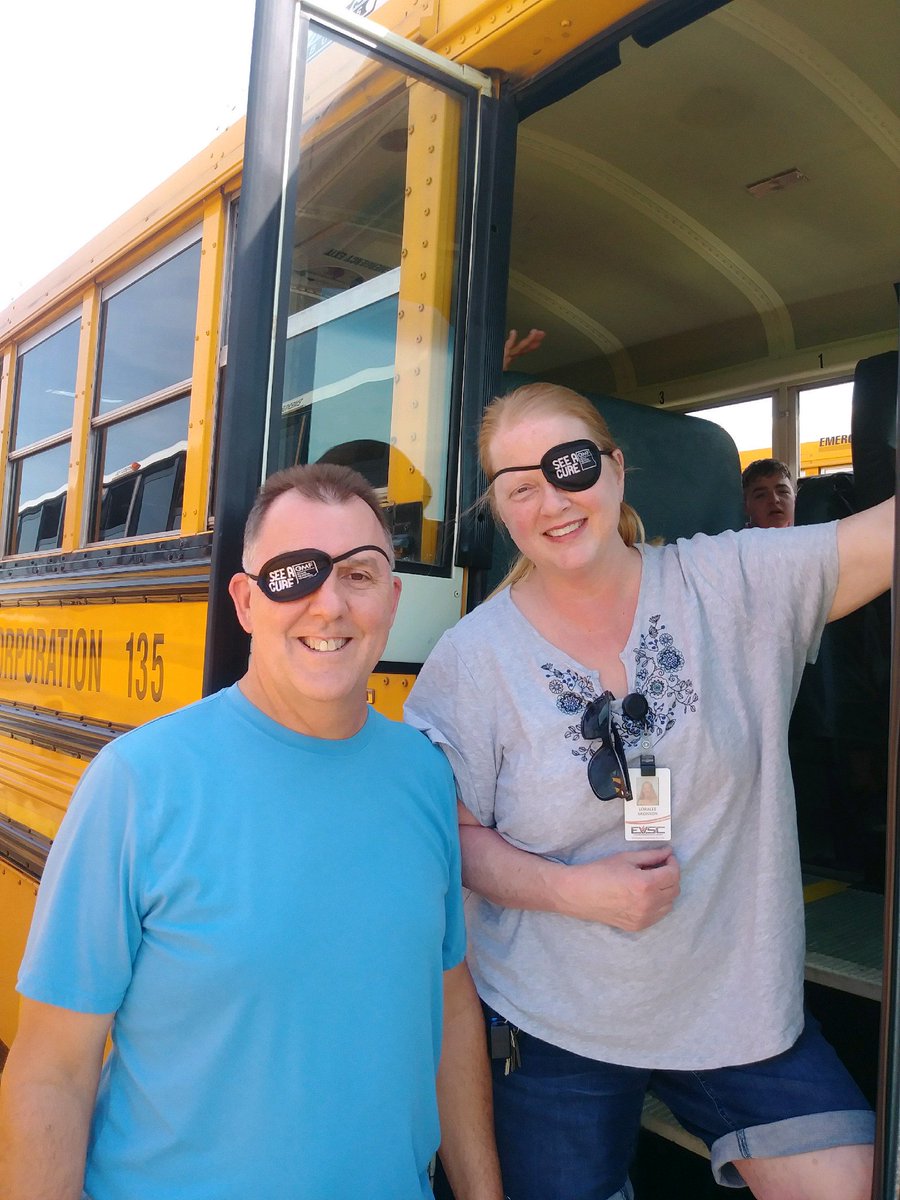 SwitchingGranny's tweet photo. Aww  @EVSC_Foundation Bus Transportation Friends supporting #EyePatchDay for #OcularMelanoma Awareness &amp; #SeeACure  Thank you friends https://t.co/NUnBmcVzQ8