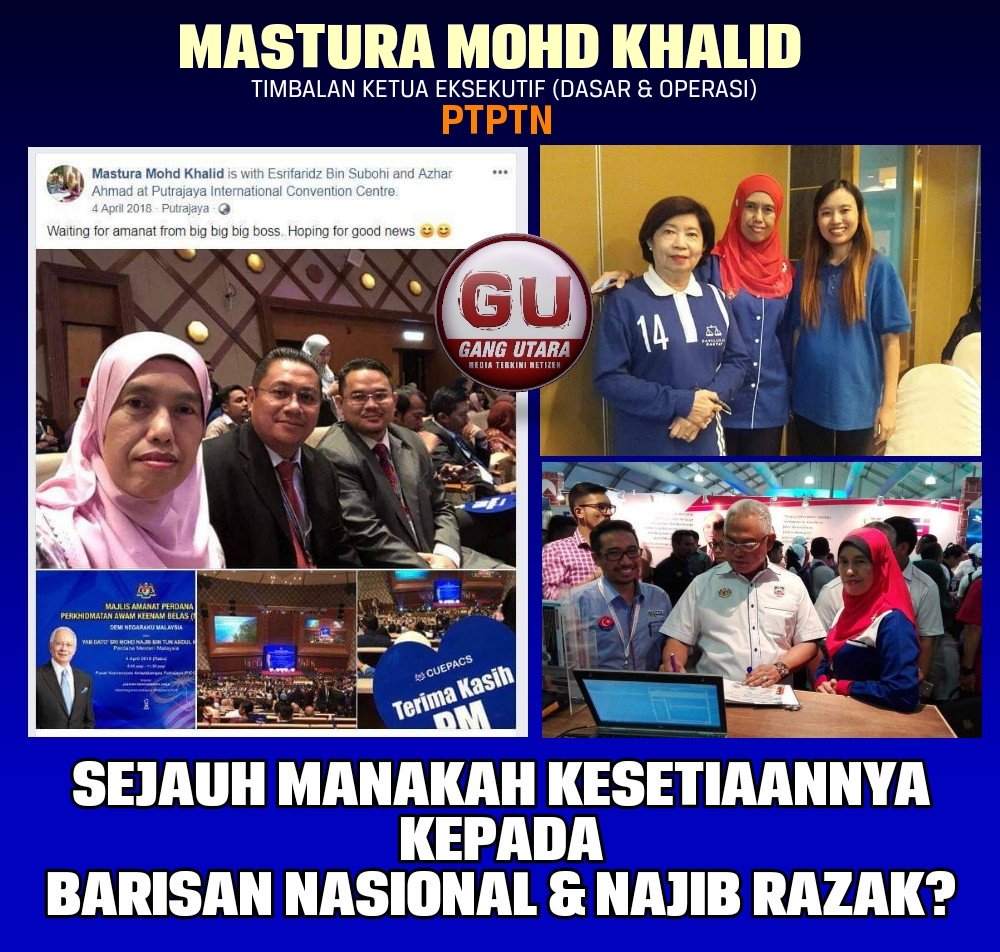 Gang_Utara's tweet image. BN bising kalau PH buang kakitangan awam lantikan zaman BN sebab BN perlukan penyokong mereka dlm badan kerajaan utk menjatuhkan PH dr dalam.
Mohon bantuan rakan2, kita RT gambar ini sebanyak yg boleh supaya kerajaan PH dengar kebimbangan kita. #PTPTN
