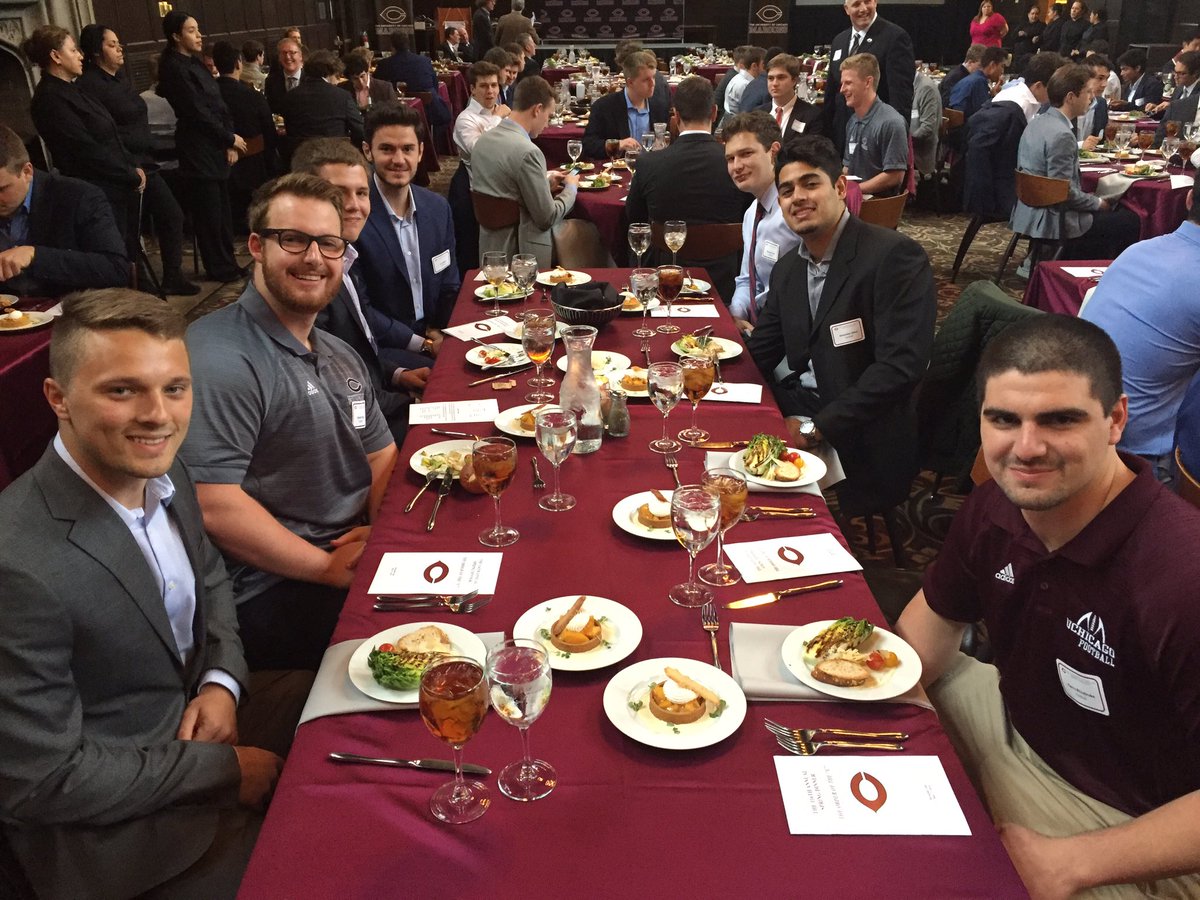 UChicagoFB's tweet image. A tradition unlike any other, The Order of The C Banquet! #maroonmade #CHIFB