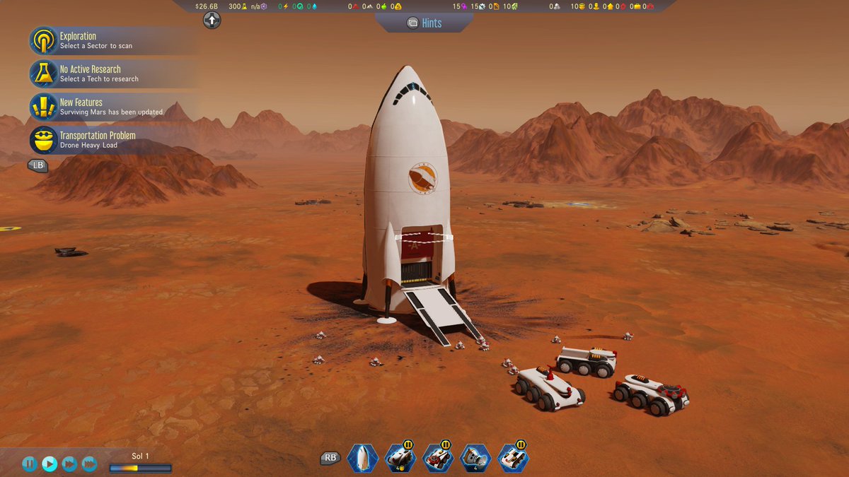 ArsElectroniken's tweet image. Even on easy mode, this game is unforgivingly complex. I completed the tutorials before endeavoring my own Martian colonization, but more often than not I found myself wondering what to do next… Eventually my buildings fell into disrepair and my drones went idle. #timetorestart?