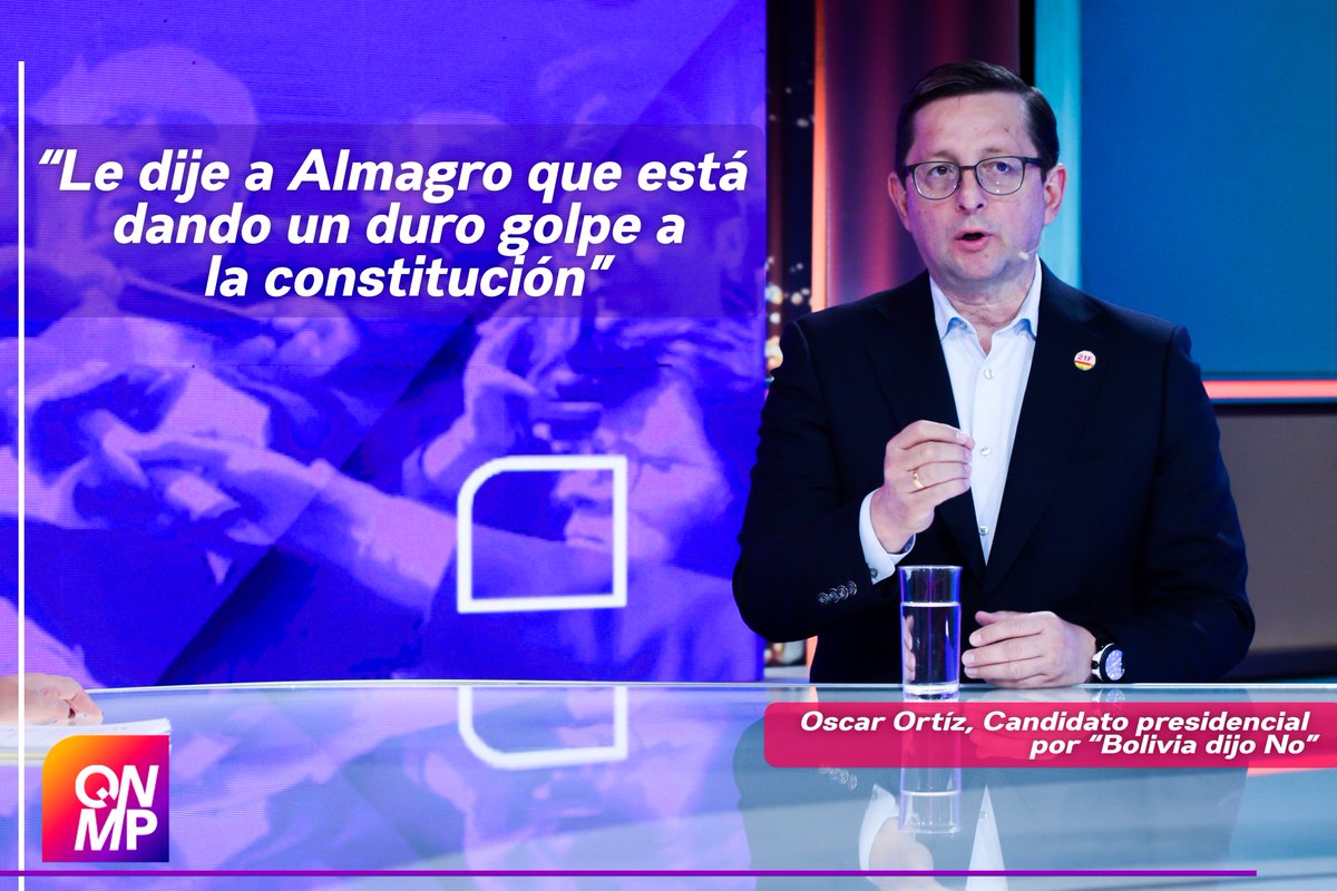 "Almagro no está actuando con la misma convicción que con otros países" Oscar Ortíz, Candidato a la presidencia por "Bolivia Dijo No", se pronuncia respecto a posición del Secretario General de la OEA de la repostulaciòn de Evo Morales.
<a href="/OscarOrtizA/">Oscar Ortiz Antelo</a>