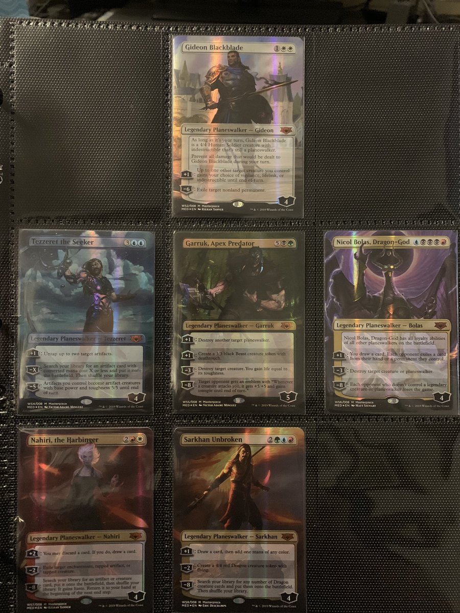 propsofprophecy's tweet photo. Managed to get all of these mythic edition war of the Spark walkers minus Jace and Ugin. If anyone knows someone who doesn’t want theirs... #legendcollection https://t.co/aIrWCDQoND