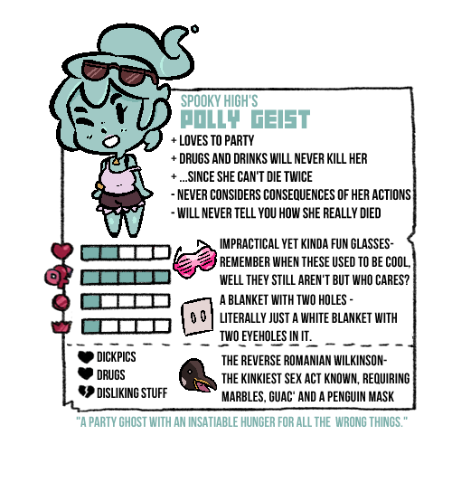 YAAAASSS! Our favorite party ghost is here, break out the cocaine and booze! <a href="/monsterprom/">Monster Con is OUT NOW!</a>