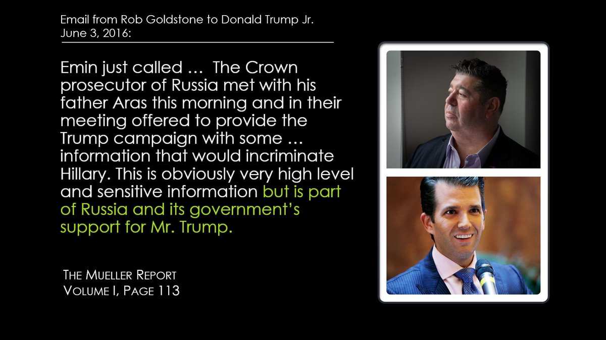 "PART OF Russia and its government's support for Mr. Trump."Why wasn't Jr's response, "WHAT? The Russian government is supporting my father? What are the other 'PARTS' of that support?"This email proves the Trump family not only KNEW of that support. They were EXPECTING it.