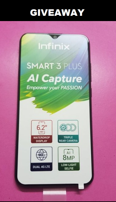 Techupdate3's tweet photo. Giveaway @InfinixIndia Smart 3 Plus

Smart 3 Plus Flash sale on May 19th at 10AM via #Flipkart 

Here's Review https://t.co/B1xOEuijXJ 

To enter Giveaway
* Follow on Twitter
* Like &amp; RT this post
* Subscribe on YT  https://t.co/UyElI2eXok 

India Only https://t.co/MeUSsnmCFY