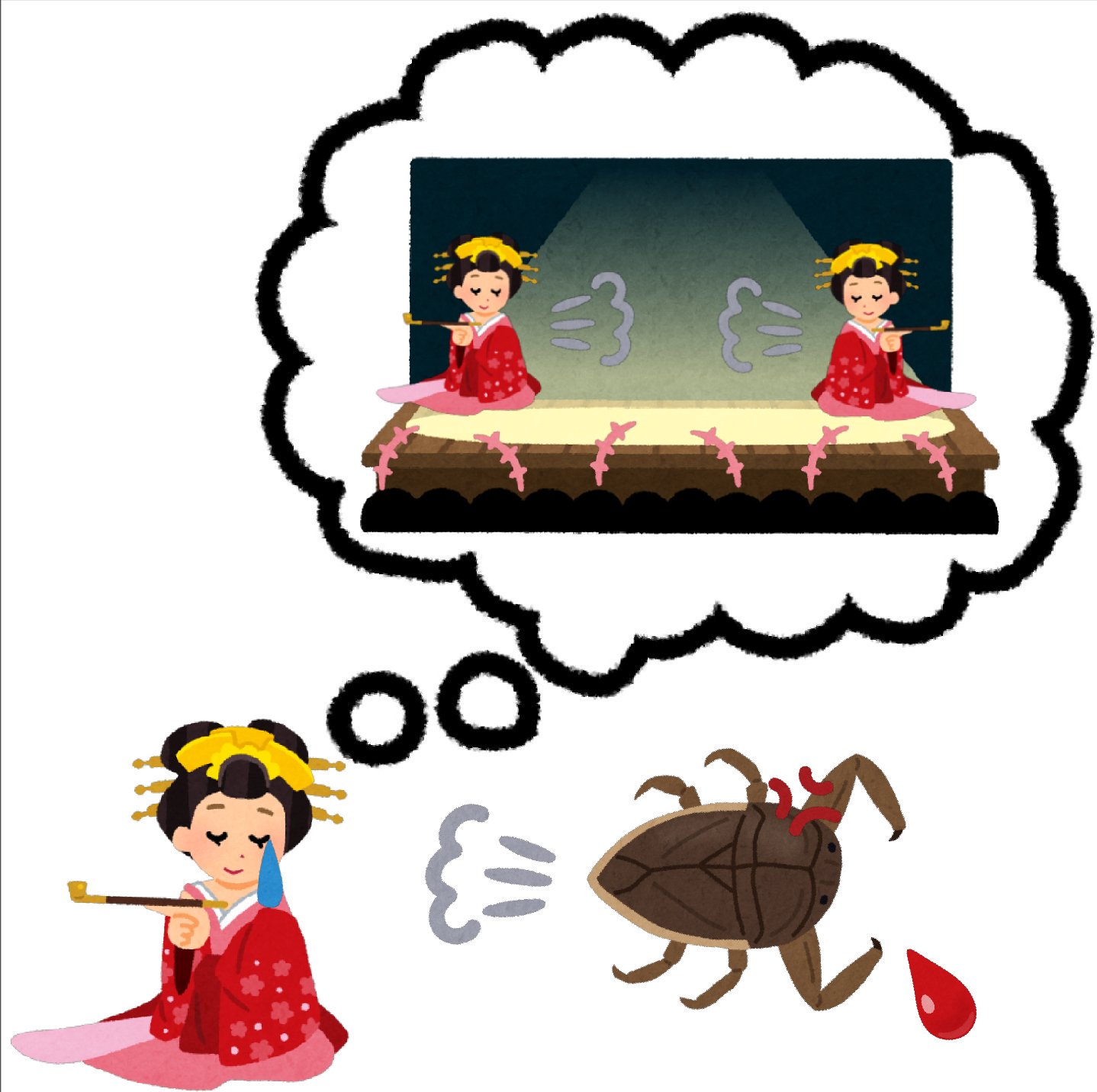 まいチクをいらすとやで再現 En Twitter Dayukoume 再現難易度 使ったイラスト 9枚 ふきだしのイラスト 漫符のイラスト 怒った湯気 怒った血管 笑い声の記号 汗 花魁のイラスト スポットライトの当たるの舞台のイラスト 大 タガメのイラスト 血液の雫の