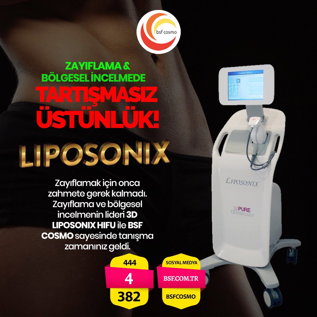 bsfcosmo's tweet photo. Artık #LIPOSONIX var, yağ yok !.. Zayıflamak için onca zahmete gerek kalmadı tartışmasız zayıflama ve bölgesel incelmenin lideri 3D LIPOSONIX HIFU ile #BSFCOSMO sayesinde tanışma zamanınız geldi.
📞444 4 382
📞05321119990
🌐 https://t.co/2GuRT2UVvH https://t.co/bRc6nqnpY3