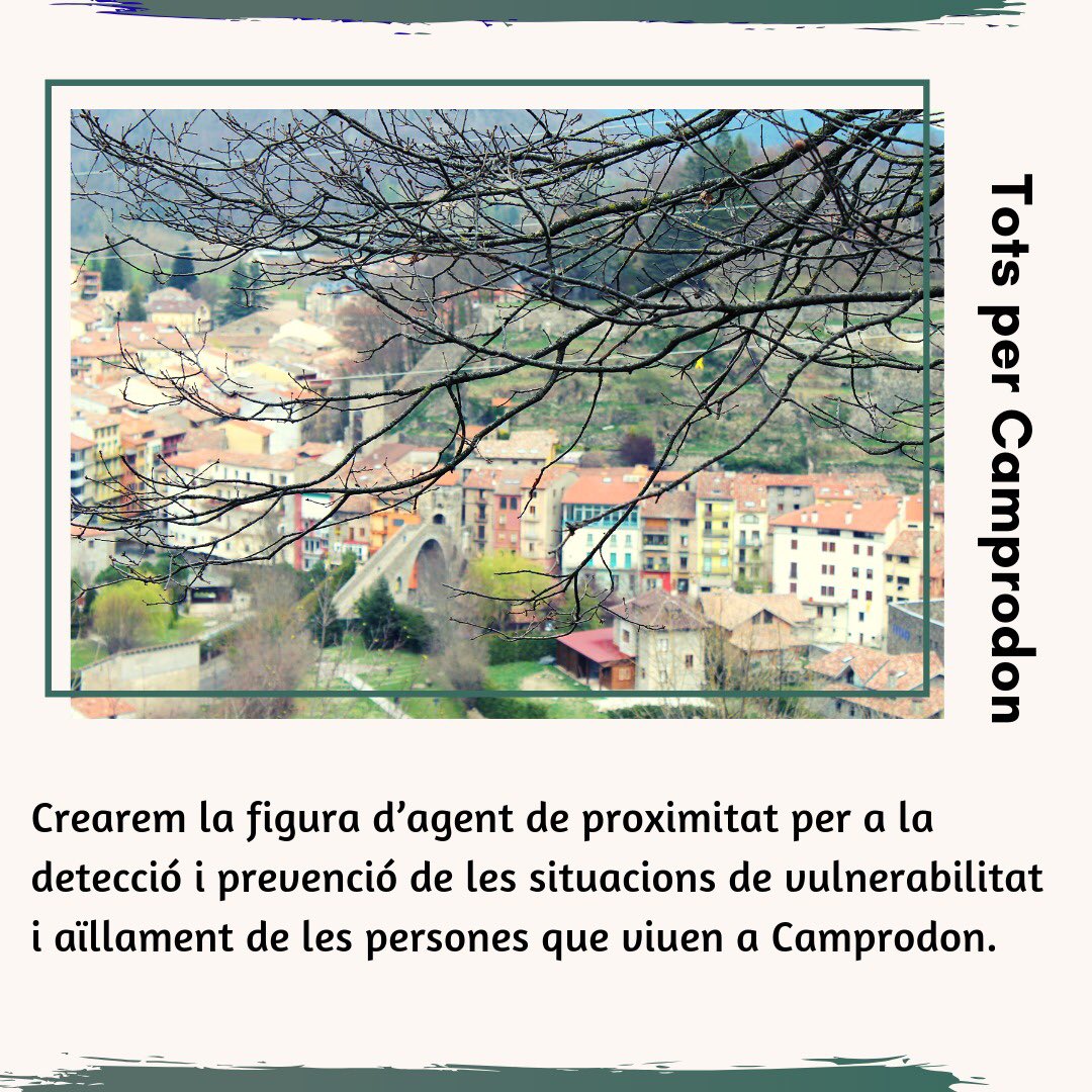 TotspCamprodon's tweet photo. Detectar i prevenir situacions de #vulnerabilitat és prioritari per les #persones #bonesmans #municipals2019 #totsxcamprodon #camprodon https://t.co/SDZpNAvKPq