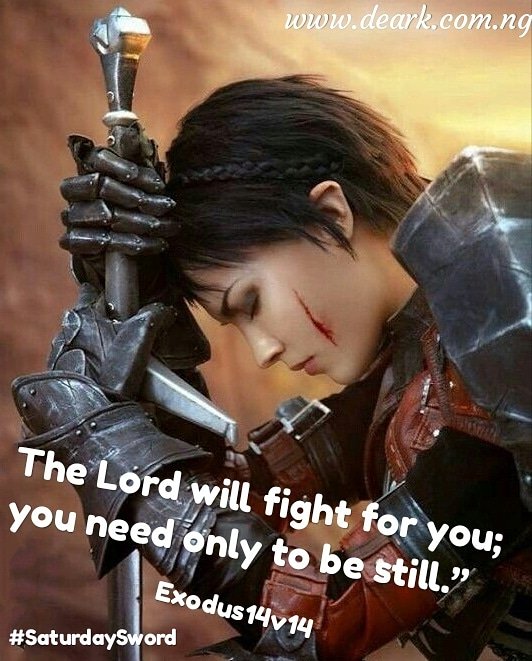Seun_Ark's tweet photo. Are you tired of being defeated in life's battles?
Why not hand over your battles to God? He wants to help you.
Exodus14v14 says
The Lord will fight for you; you need only to be still.โ
*When God fights, there is only one outcome... VICTORY!
#SaturdaySword
#DeArkNG https://t.co/avNQH5OuxA