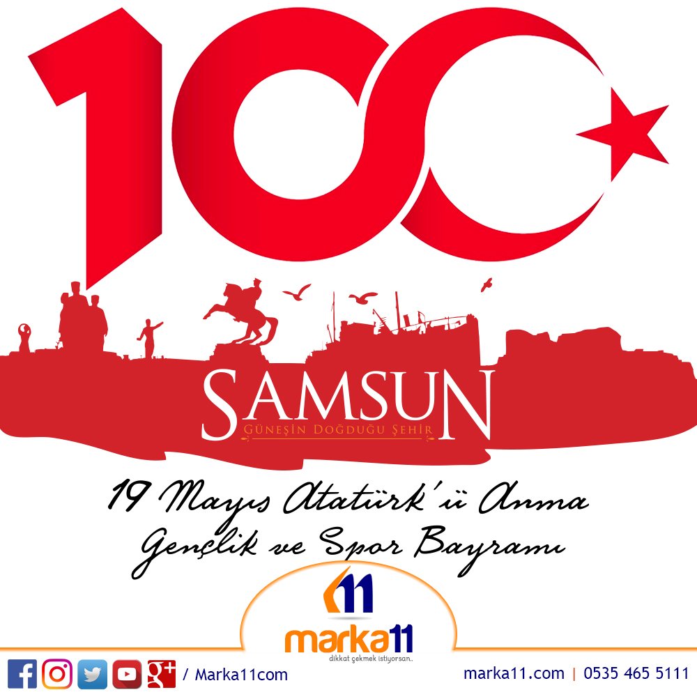 #19MayısAtatürküAnmaGençlikveSporBayramı mız Kutlu Olsun.
Büyük Önderimiz Mustafa Kemal Atatürk' ü, silah arkadaşları ve tüm şehitlerimizi saygı minnet ve rahmetle anıyoruz.
#19Mayıs #MilliMücadelenin100Yılı #BitmeyenYolculuk #GençlikHaftası
#MustafaKemalAtatürk #19Mayıs1919