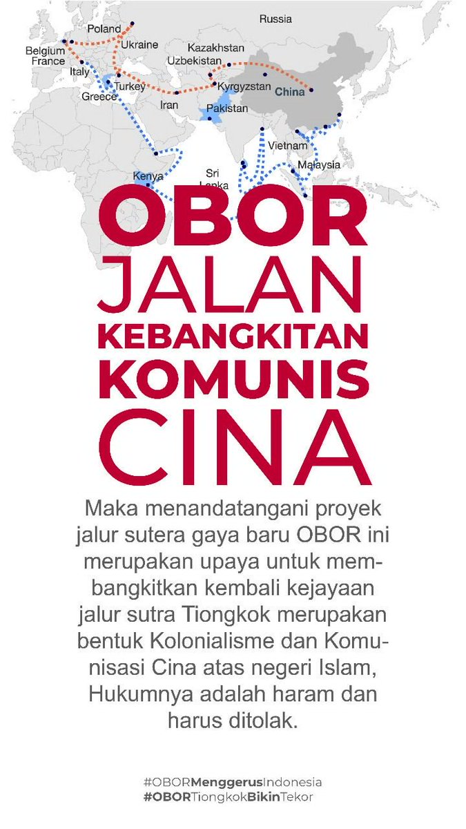 apritapff's tweet photo. Inisiatif OBOR tidak lepas dari konteks persaingan Tiongkok dengan Amerika Serikat dan posisi ini didukung oleh beberapa tokoh di Tiongkok.  #OBORTiongkokBikinTekor - #OrangPintarTolakObor #OBORMenggerusIndonesia
#DDFF https://t.co/rvwMZ0kvbz
