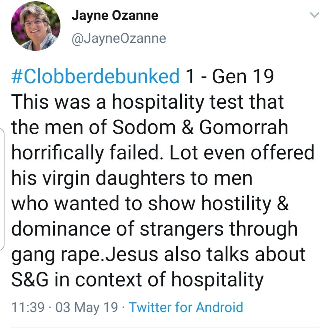 JayneOzanne's tweet photo. @NaylorDavis @OChurchNetwork You can follow #OpenChurch2019 - looking to film last of the road shows in Southampton on June 22nd.  I summarise debunking of Clobber Passages in a series of tweets on my profile page https://t.co/VhKjyv76cy