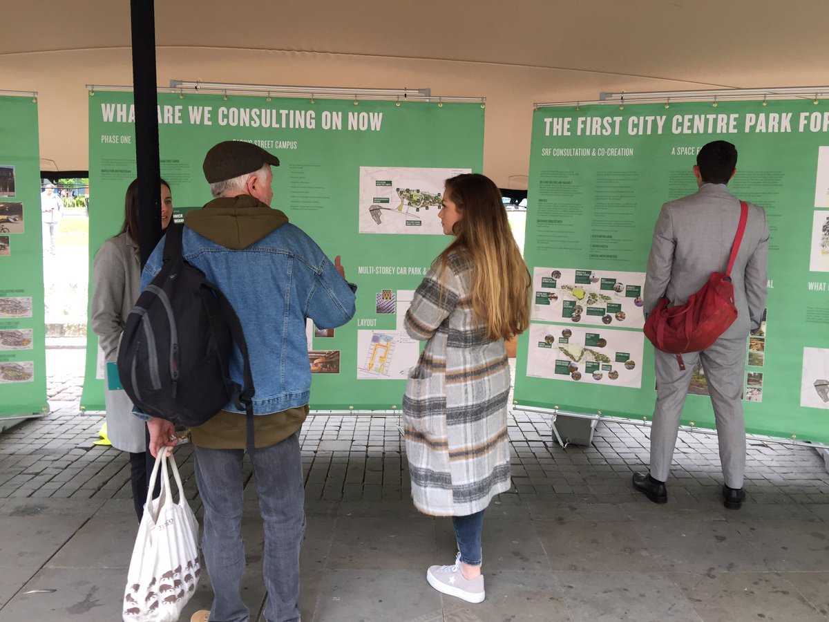 MayfieldMCR's tweet photo. Great to see so many #Manchester locals popping into the #MayfieldConsultation today! Come along and give us your views, we're here at Piccadilly Gardens until 5pm https://t.co/EUFx0eCPcQ