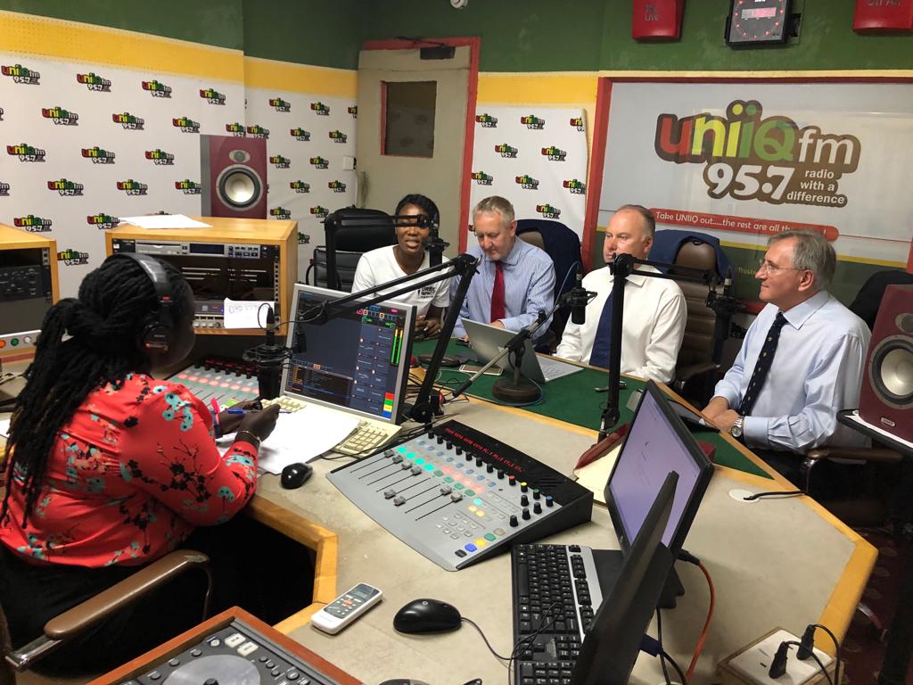 UKBoardingExpo's tweet photo. You may have heard us on UniiqFM radio in Ghana earlier in the week, speaking about the UK Boarding School Exhibition that is on today and tomorrow.

David Evans (Dean Close),Gareth Collier (Cardiff Sixth Form College),Yayra (Ghana organiser),Mark Brooks (Mark Brooks Education). https://t.co/ChyACy7309
