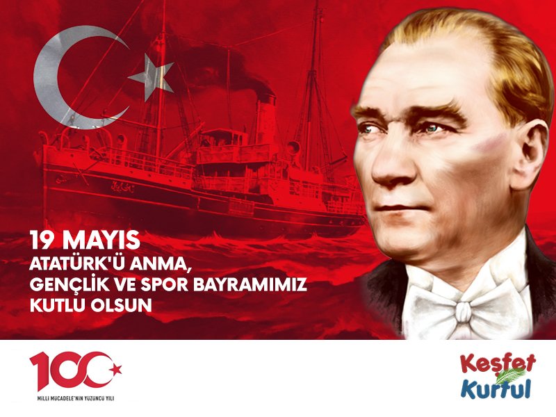Atatürk'ün Samsun'a çıkışının 100. yılı kutlu olsun.
#19MAYIS #MustafaKemalATATURK #Samsun