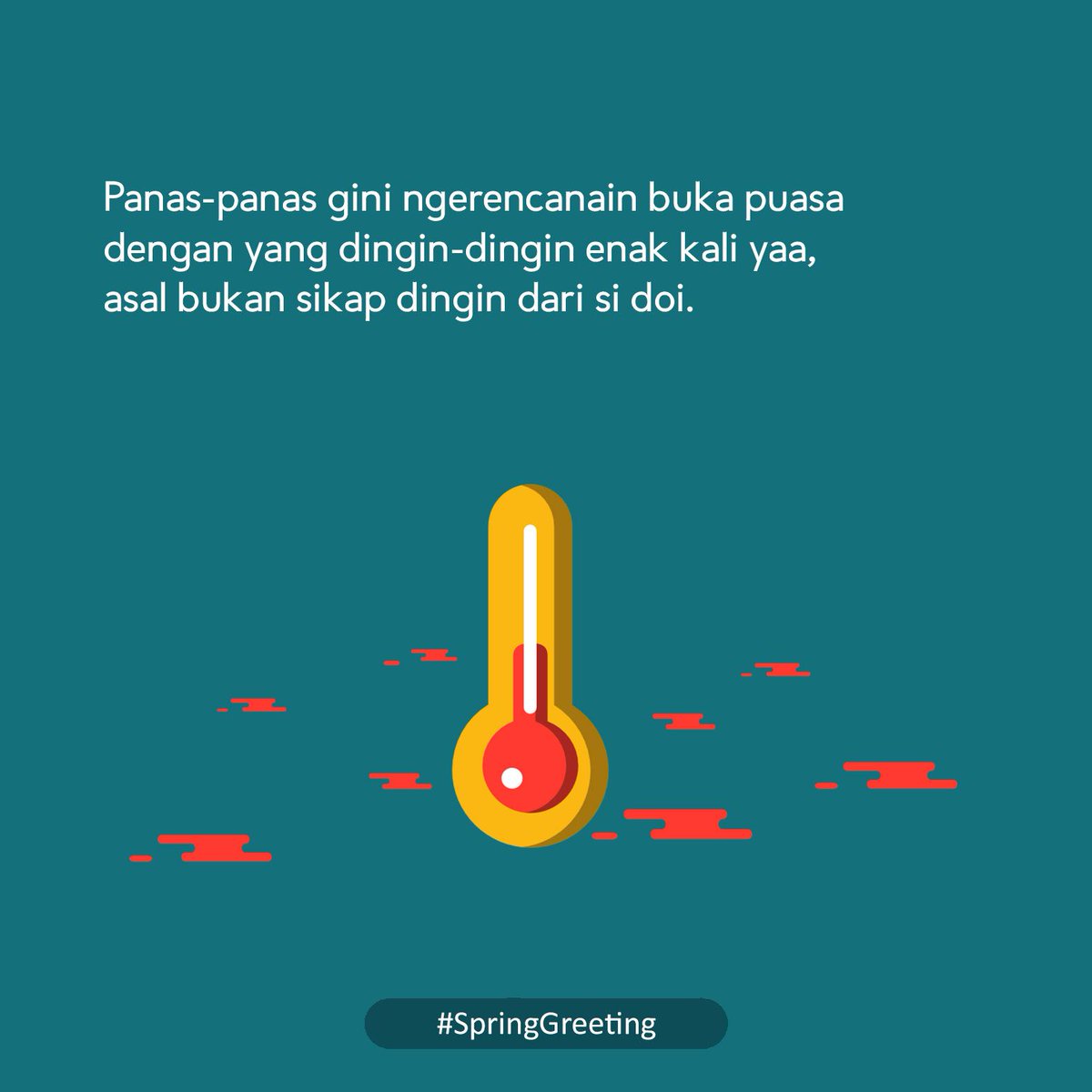 penerbitspring's tweet image. Panas-panas gini ngrencanain buku puasa dengan yang dingin-dingin enak kali ya. Asal bukan sikap dingin dari si doi.

*duuuhhhh Min puasa-puasa malah baper, tambah laper yang ada🤣🤣

#penerbitSpring 
#Springgreeting 
#MySpringStory 
#Ramadan2019 
#RamadanKareem