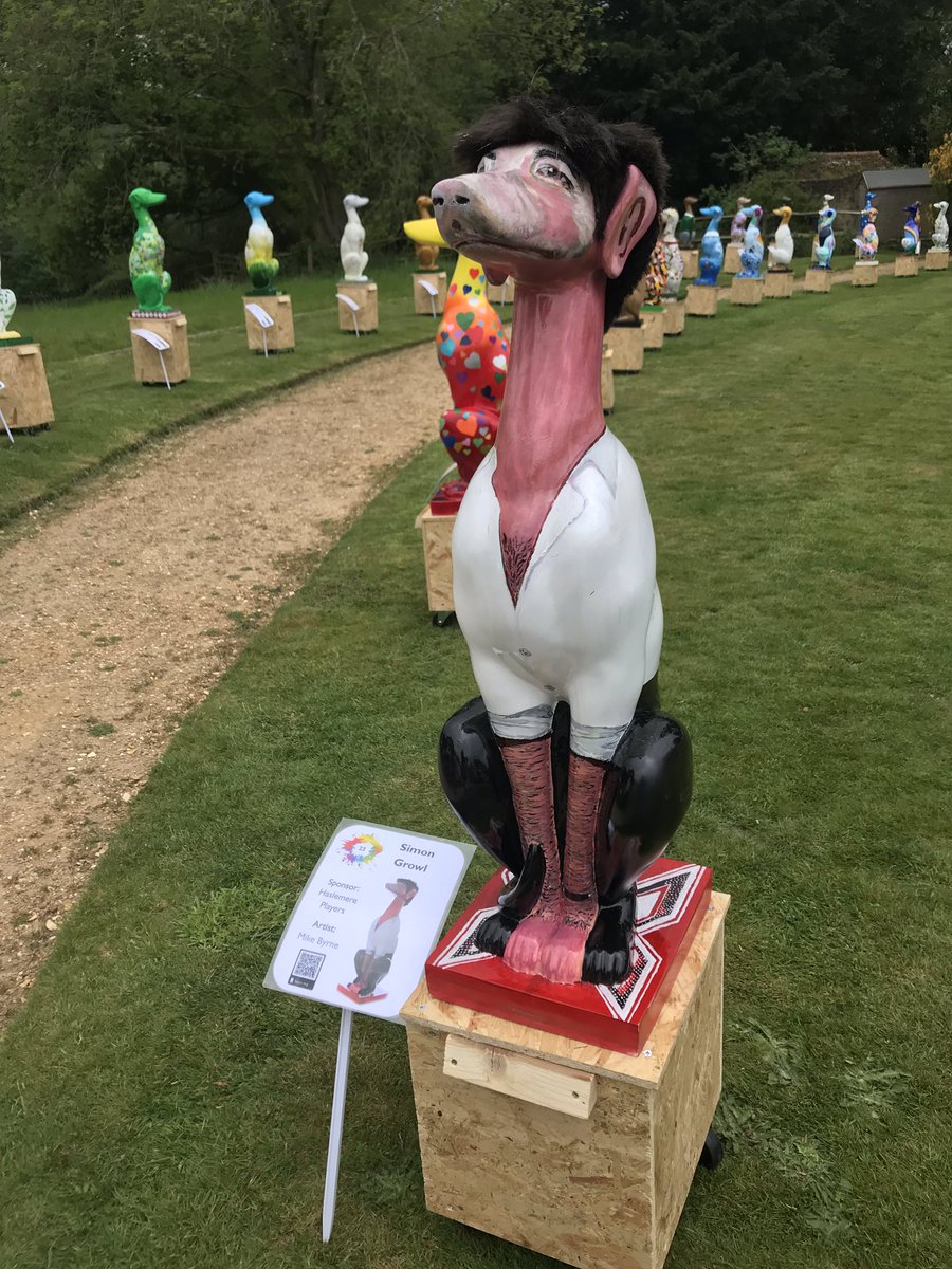 AshleighEDeane's tweet photo. ’Simon Growl’ and ‘Rufus Hound’ spotted at the ‘Haslemere Hound’ Parade! Lots of talent here! @BGT @SimonCowell @AmandaHolden @AleshaOfficial @antanddec @RufusHound @davidwalliams #haslemerehounds #charity #communityartsproject https://t.co/l0VGkWRirT