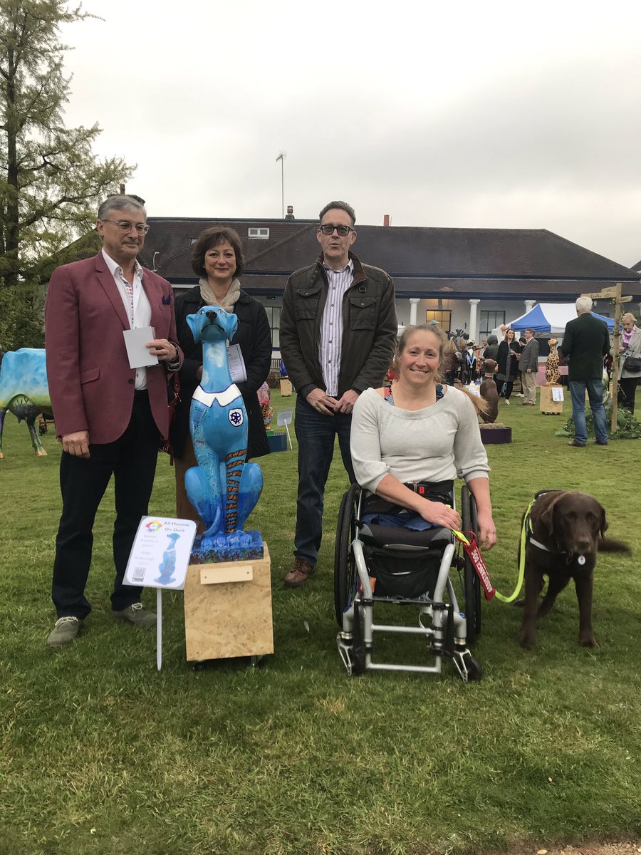 AshleighEDeane's tweet photo. Rachel Morris MBE signing ‘All Hounds on Deck’ designed by Rodborough and sponsored by The Haslemere Business Centre. See them all today 10-3 at Haslemere Museum! #haslemerehounds #charity @Rachel44Morris @rodborough_head https://t.co/3DUJdZ6wlu