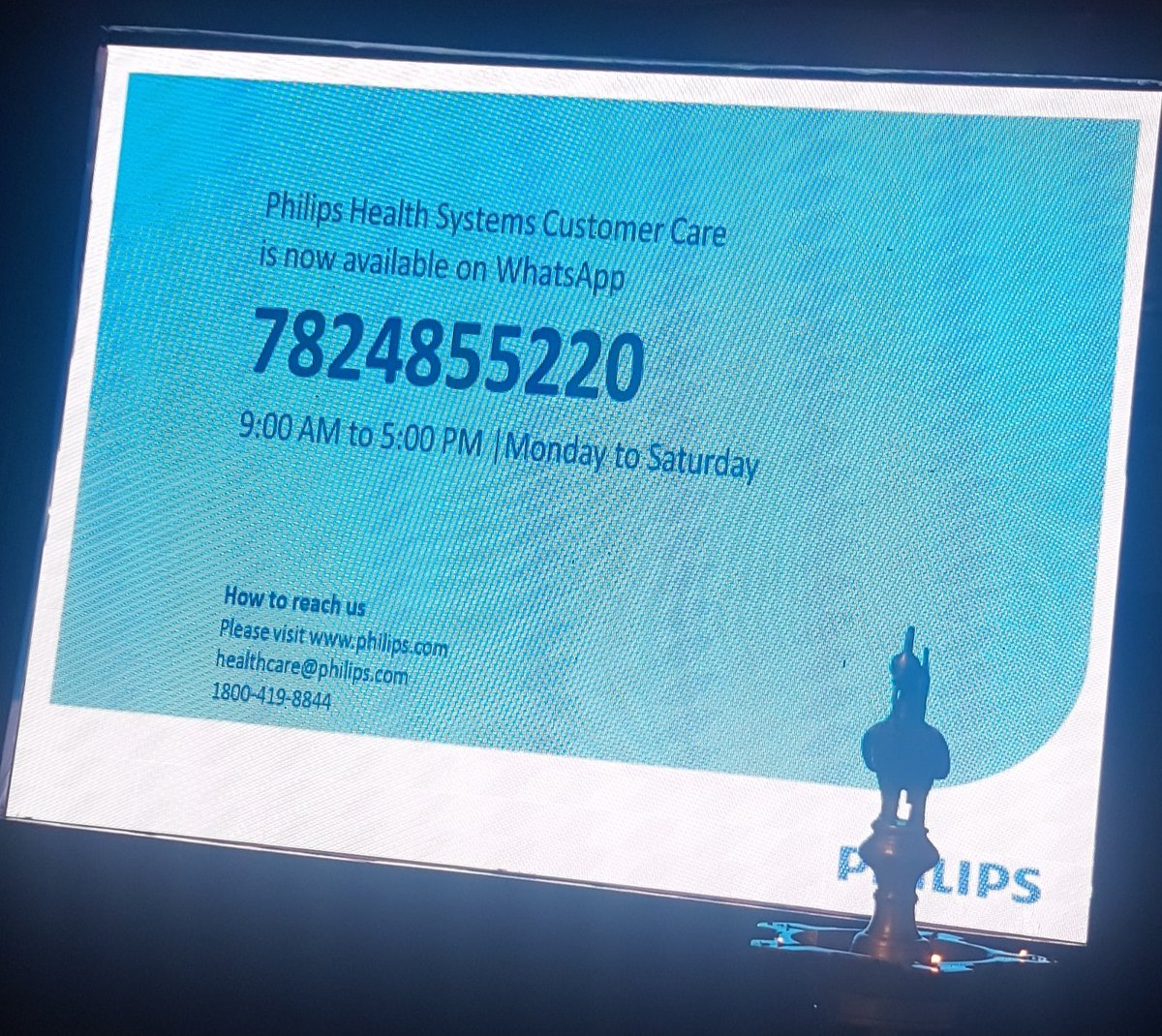 sharma_neeraja's tweet photo. Dedicated new WhatsApp number for speedy response, Philips Healthcare Customer Service #servicethinking Philips TechnoConnect https://t.co/rb3UTu5Fjf