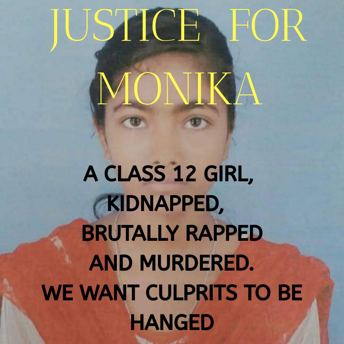 SachinMahata3's tweet photo. Monika mahato
12th grade student of Purulia, WB kidnapped in 3rd may, body found in 10th may, criminals are out of jail in 18th may
#justice4formonika
@PMOIndia
@rajnathsingh
@ajtak_news
@ndtv https://t.co/mokhCJjwTe