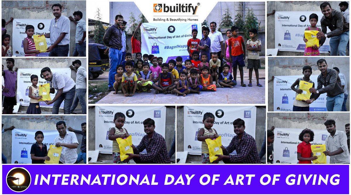 builtify1's tweet photo. This International day of art of giving builtify celebrated at localities near Prasantivihar,with bag of Happiness,Because we believe there is a pleasure in art of giving.
#builtify
#internationaldayofartofgiving
#BagOfHappiness https://t.co/30KLMxntwy