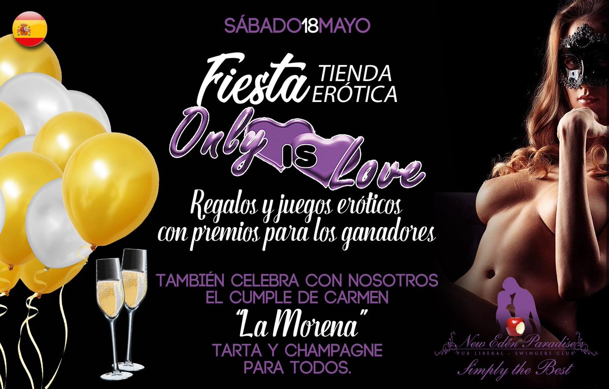 Hoy sábado 18 de Mayo en el local con el mejor ambiente de la costa del sol <a href="/newedenparadise/">New Edén Paradise</a> , vive con nosotros una noche llena de morbo y diversión. Juegos eróticos con premios para los ganadores. Celebra con nosotros el cumpleaños de Carmen, tarta y champagne para todos.