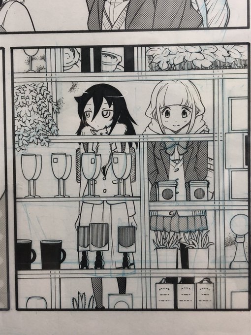 原画展来てるー!!このコマ改めて見るとすっごいおしゃれ 