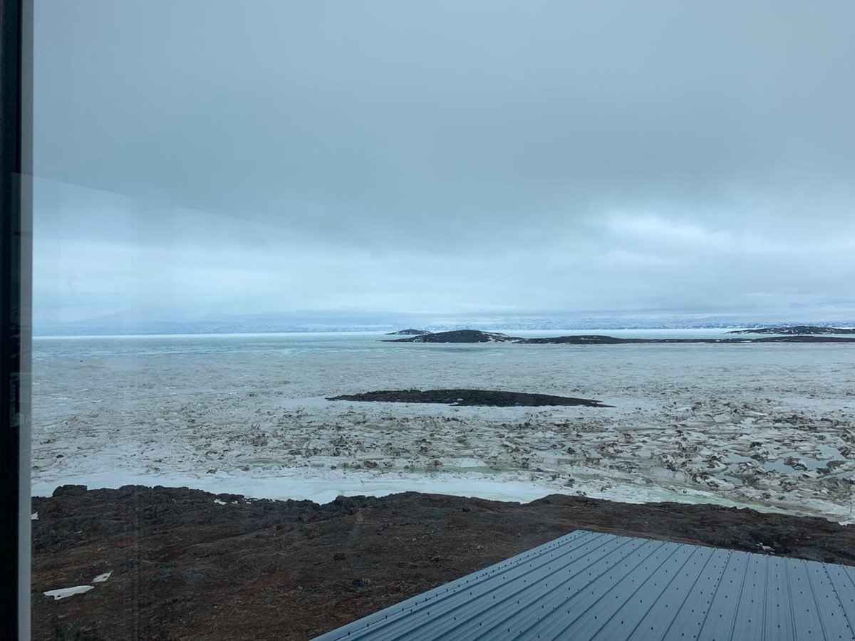WEExpedition's tweet photo. Aarohi & Debkanya were offered the best rooms at his B&B with incredible views of Iqaluit & delicious meals - all at no cost - as Bernard's way of sponsoring our cause. Psst. Leonardo DiCaprio is said to have stayed in the same room during the shoot of 'After the Flood'! #WEFlock https://t.co/ejwJw78pRa