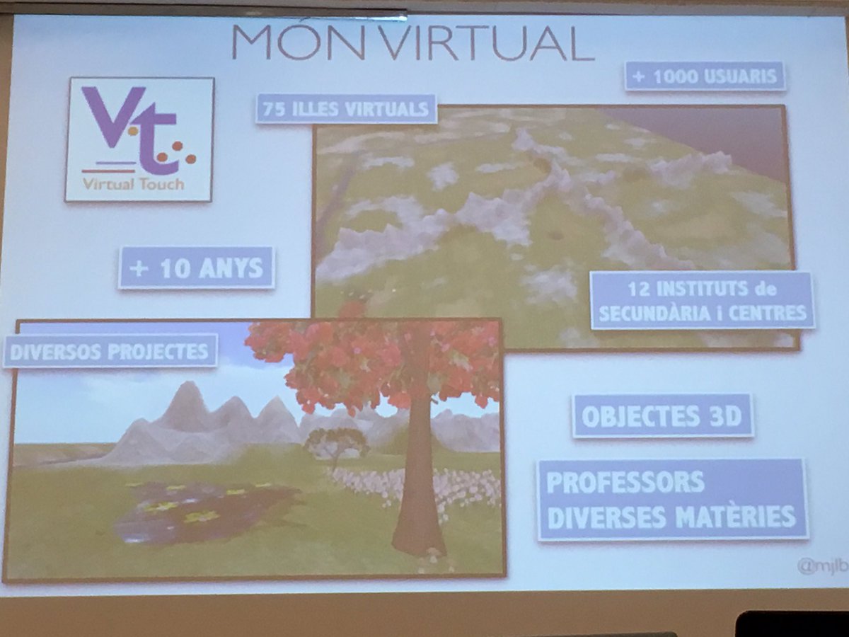 Merce_G's tweet photo. Felicitats a @mjlb per la seva presentació i per l’experiència de l’ús del #joc per afavorir l’ #aprenentatge @InsNarcisOller #ludificació #secundaria #mon3D #monvirtual https://t.co/w7yKjyGvBk
