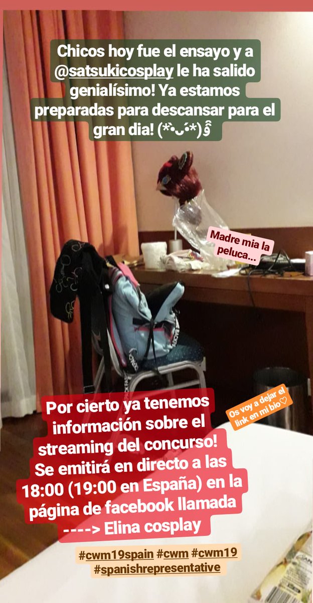 Talesoflightnin's tweet photo. Ya tenemos orden de lista, nuestra @SatsukiCosplay será la última en salir, también tenemos información sobre el streaming que se va a realizar en el link a continuación: https://t.co/mNkpRnz8Vt
Se emitirá a partir de las 18:00 (19:00 en España) id a darle muucho amor♡ #cwm2019 https://t.co/XOOvpZN1XO