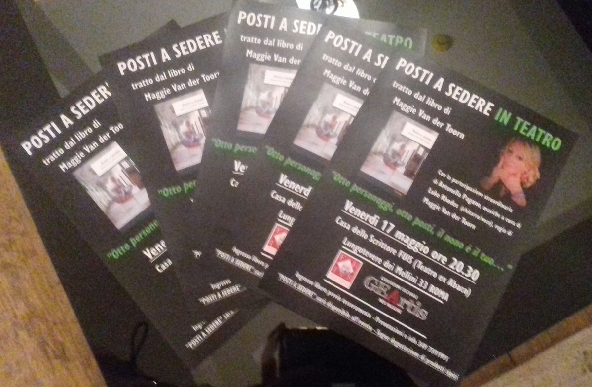 StefanoLabbia's tweet photo. Complimenti a @maggie_vdt e a tutto il cast per lo spettacolo teatrale tratto dal libro "Posti a sedere" edito da @giulioperrone editore! #libri #libro #Roma #ieri #italia #fuis #narrativa #narrativaitaliana #18maggio #teatro #raccoltadiracconti #scritturebrevi #racconti #storie https://t.co/inqmY8qNnF