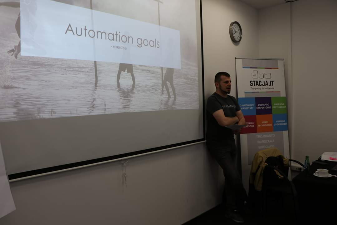 Adam Matlacz o strategii automatyzacji na #Testaton2019. #testowanie #testerzy #maratontestowania