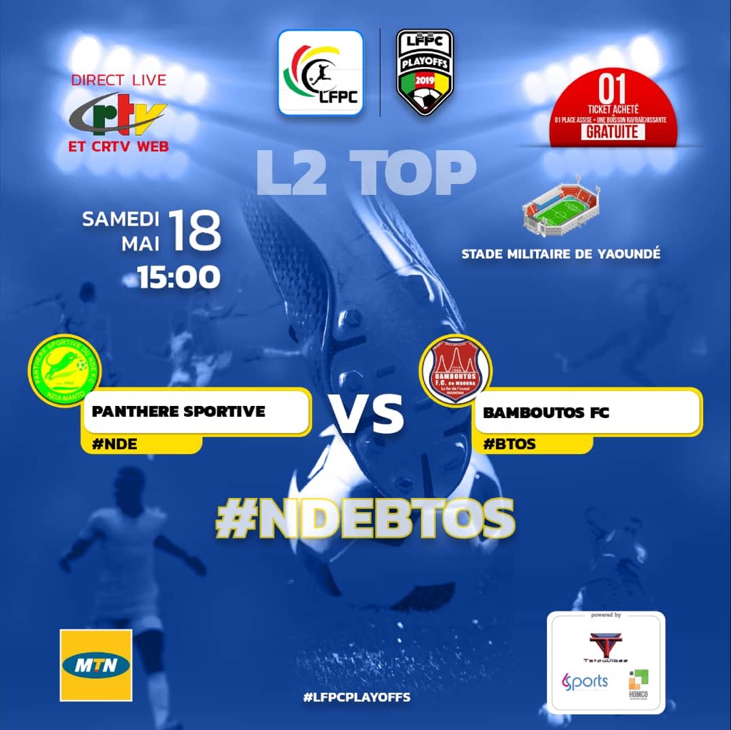 Vanelle_Zeh's tweet photo. Tout à l'heure à 15h la panthère sportive du NDE affrontera Bamboutos FC de Mbouda. Je suis derrière Nzuimanto et vous?
#NDEBTOS
#LFPCplayoffs
#LFPCPLAYSOFF
#CamerDigital 🇨🇲 https://t.co/Nu4eulZKhP