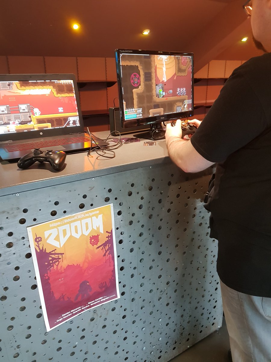 Eyno_'s tweet photo. Let's start the second day of #stunfest with #2DOOM 😁
Everyone is here today to present our project
@dayster27 @Valryon @Pluspixels @HhUrGzO https://t.co/ceQjN0MGCy